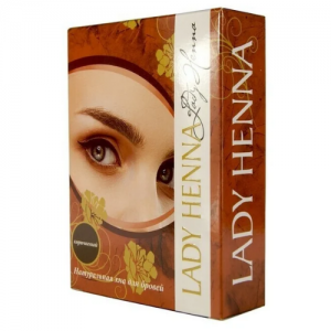 Краска для бровей на основе хны Коричневая Леди Хенна (Lady Henna), 10 г. 