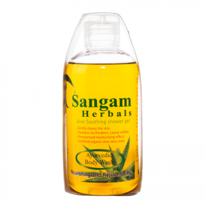 Гель для душа на основе Алоэ Вера «Ним и Тулси» Сангам Хербалс (Aloe Soothing Shower gel «Neem and Tulsi» Sangam Herbals), 200 мл.