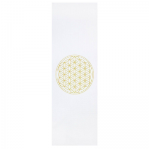 Коврик для йоги Leela «White Flower Of Life» 183х60х0.45 см, белый