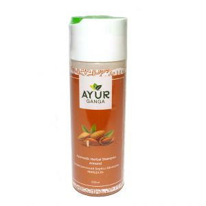 Аюрведический Хербал Шампунь Миндаль Аюрганга (Ayurvedic Herbal Shampoo Almond Ayurganga), 200 мл.