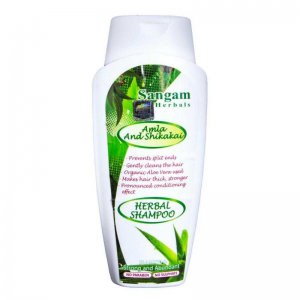 Травяной шампунь на основе Алоэ Вера «Амла и Шикакай» Сангам Хербалс (Herbal Shampoo «Amla and Shikakai» Sangam Herbals), 200 мл.