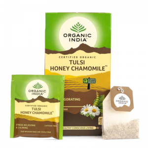 Чай Тулси с мёдом и ромашкой Органик Индия (Tulsi Honey Chamomile Organic India), 25 пак.