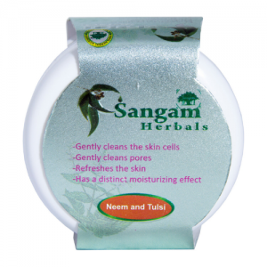 Скраб для лица сухой Ним и Тулси Сангам Хербалс (Ayurvedic Face Ubtan Neem and Tulsi Sangam Herbals), 40 г.