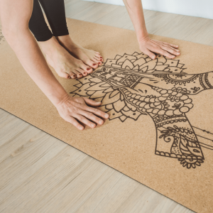 Коврик для йоги пробковый Намасте Эгойога (Namaste Cork Egoyoga), пробка/каучук 183х61х0,3 см.