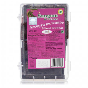 Ассорти из вяленых фруктов Сангам Хербалс (Mixed Fruitbar Sangam Herbals), 200 г.