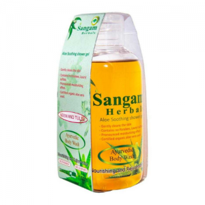 Гель для душа с Алоэ Вера «Ним и Тулси» Сангам Хербалс (Aloe Soothing Shower Gel Neem & Tulsi Sangam Herbals), 200 мл.