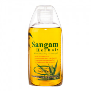 Гель для душа с Алоэ Вера «Ним и Тулси» Сангам Хербалс (Aloe Soothing Shower Gel Neem & Tulsi Sangam Herbals), 200 мл.