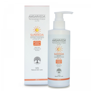 Лосьон солнцезащитный для лица и тела Санведа Амсарведа (Natural Sunscreen Lotion SPF20 Sunveda Amsarveda), 200 мл.