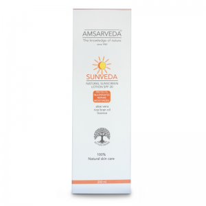 Лосьон солнцезащитный для лица и тела Санведа Амсарведа (Natural Sunscreen Lotion SPF20 Sunveda Amsarveda), 200 мл.