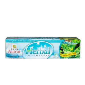 Травяная зубная паста с мятой Бапс Амрут (Herbal Toothpaste Mint Flavour Baps Amrut), 25 г.