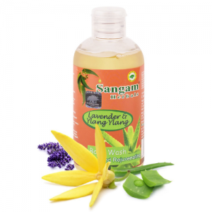 Гель для душа с Алоэ Вера «Лаванда и Иланг-иланг» Сангам Хербалс (Aloe Soothing Shower Gel Lavender & Ylang ylang Sangam Herbals), 200 мл.