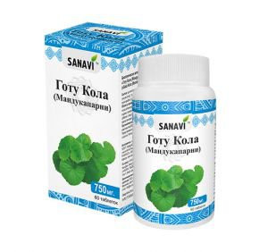 Готу Кола (Мандукапарни) Санави (Gotu Kola (Mandukaparni) Sanavi), 60 таб.