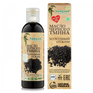 Масло Чёрного тмина (Калонджи) холодный отжим Сангам Хербалс (Extra Virgin Sangam Herbals), 100 мл.