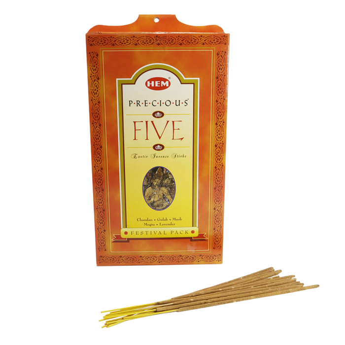 Подарочный набор 5 ароматов в одном наборе Хем (Precious 5 Festival Pack Hem), 5X20палочек