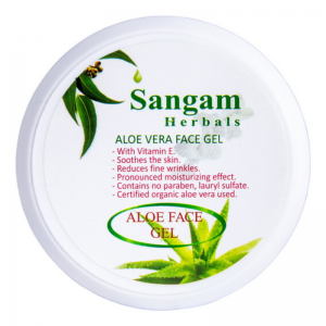 Аюрведический Гель для Лица на основе Алоэ Вера «Ним и Тулси» Сангам Хербалс (Aloe Vera Face Gel «Neem and Tulsi» Sangam Herbals), 100 г.