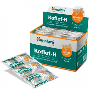 Леденцы от кашля и боли в горле с имбирём Кофлет Хималая (Koflet-H Ginger Himalaya), 6 таб.
