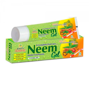Травяная зубная паста-гель с Нимом Бапс Амрут (Herbal Toothpaste Gel Neem Baps Amrut), 25 г.
