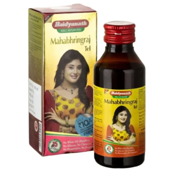 Масло для волос Махабрингарадж Тел Байдианат (Mahabhringraj Tel Baidyanath), 100 мл.