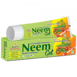 Травяная зубная паста-гель с Нимом Бапс Амрут (Herbal Toothpaste Gel Neem Baps Amrut), 150 г.