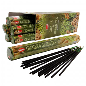 Благовония Имбирь и Зеленый чай Хем (Ginger Green tea HEM), 20 шт.