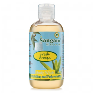 Гель для душа на основе Алоэ Вера «Свежий бриз» Сангам Хербалс (Aloe Soothing Shower Gel «Fresh Breeze» Sangam Herbals), 200 мл.