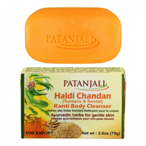 Мыло Куркума и Сандал Патанджали (Haldi Chandan Kanti Body Cleanser Patanjali), 75 г.