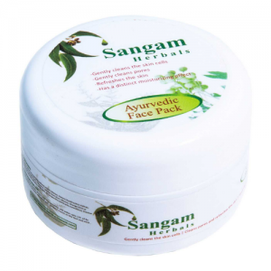 Аюрведическая Маска для лица «Сандал и Миндаль» Сангам Хербалс (Ayurvedic Face pack Sandal & Almond Sangam Herbals), 40 г.