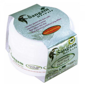 Аюрведическая Маска для лица «Сандал и Миндаль» Сангам Хербалс (Ayurvedic Face pack Sandal & Almond Sangam Herbals), 40 г.